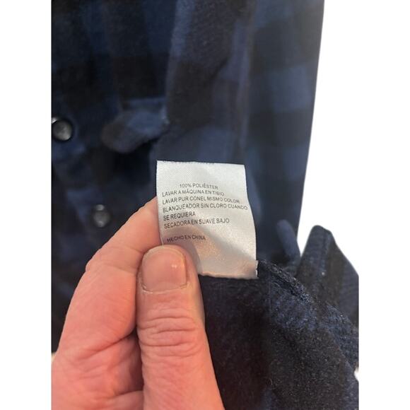 Juneau flannel Jacket shacket coat button up blue and black checks men's sz XXL - Picture 5 of 8